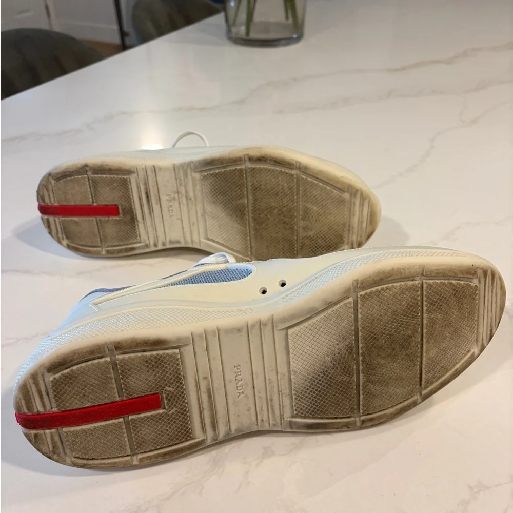 Prada Cream rubber Americas Cup sneakers US13 - Picture 10 of 10